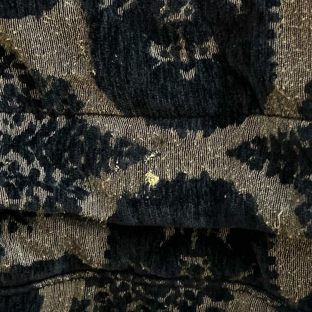 Anthropologie Women's Hooded Navy Chenille/Tapestry Parka/Jacket /Coat size XLP. - Picture 10 of 12